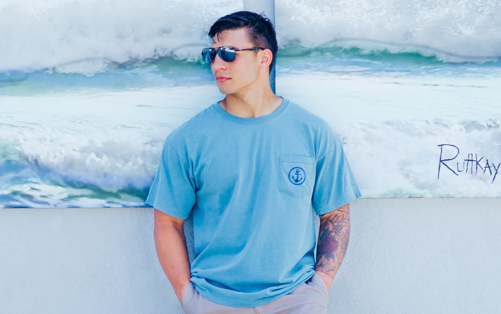 Pocketed Paradise Crab Short-Sleeve