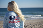 Pocketed USA Flag Long-Sleeve