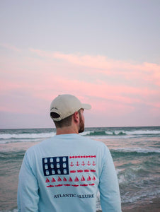 Pocketed USA Flag Long-Sleeve